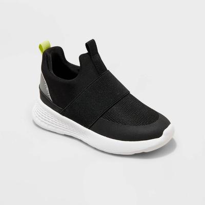 Toddler Slip-on Sneakers - Cat & Jack Jet Black 6 - Boy