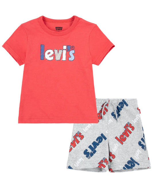 Levi's Toddler Boys Poster T-shirt and Shorts, 2 Piece Set - Chrysan