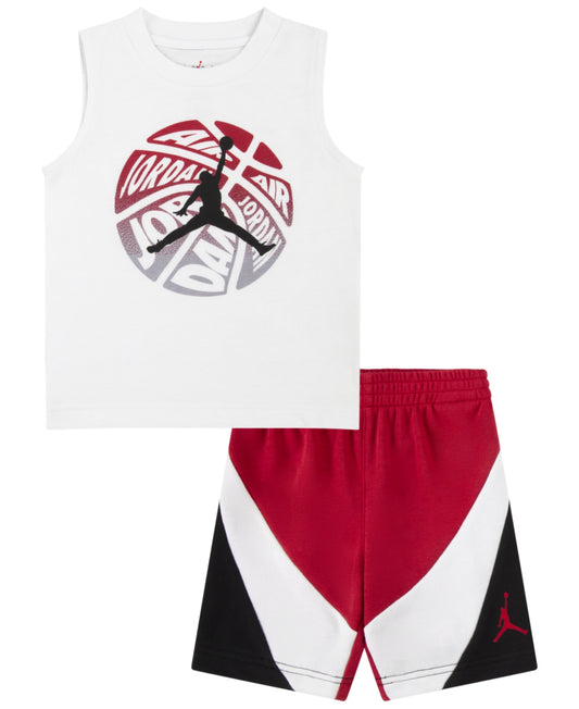 Jordan Toddler Boys Jumpman Muscle Tank and Shorts Set, 2 Piece - Gym Red