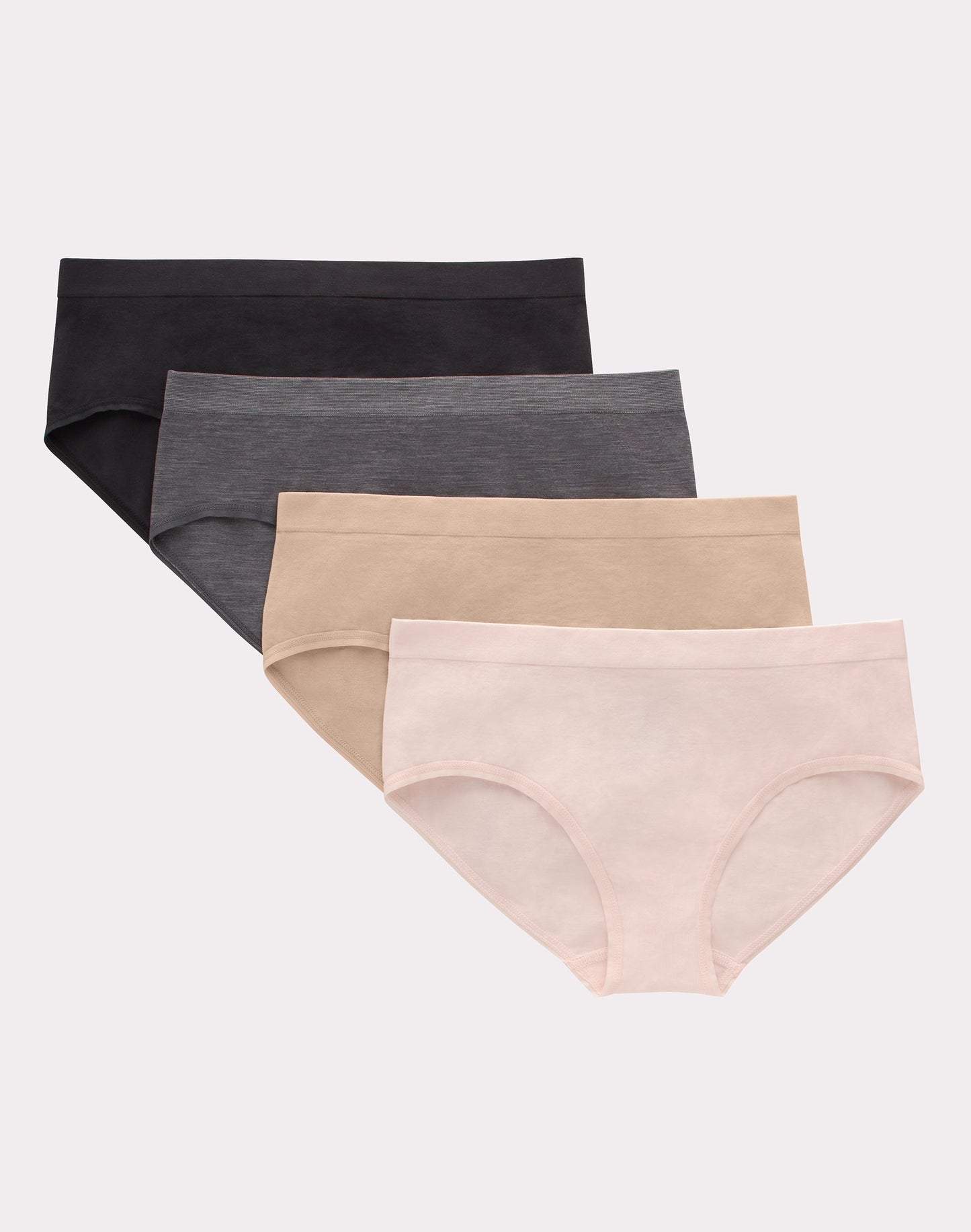 Hanes Seamless Hipster Girls' 4-Pack, Moisture-Wicking M