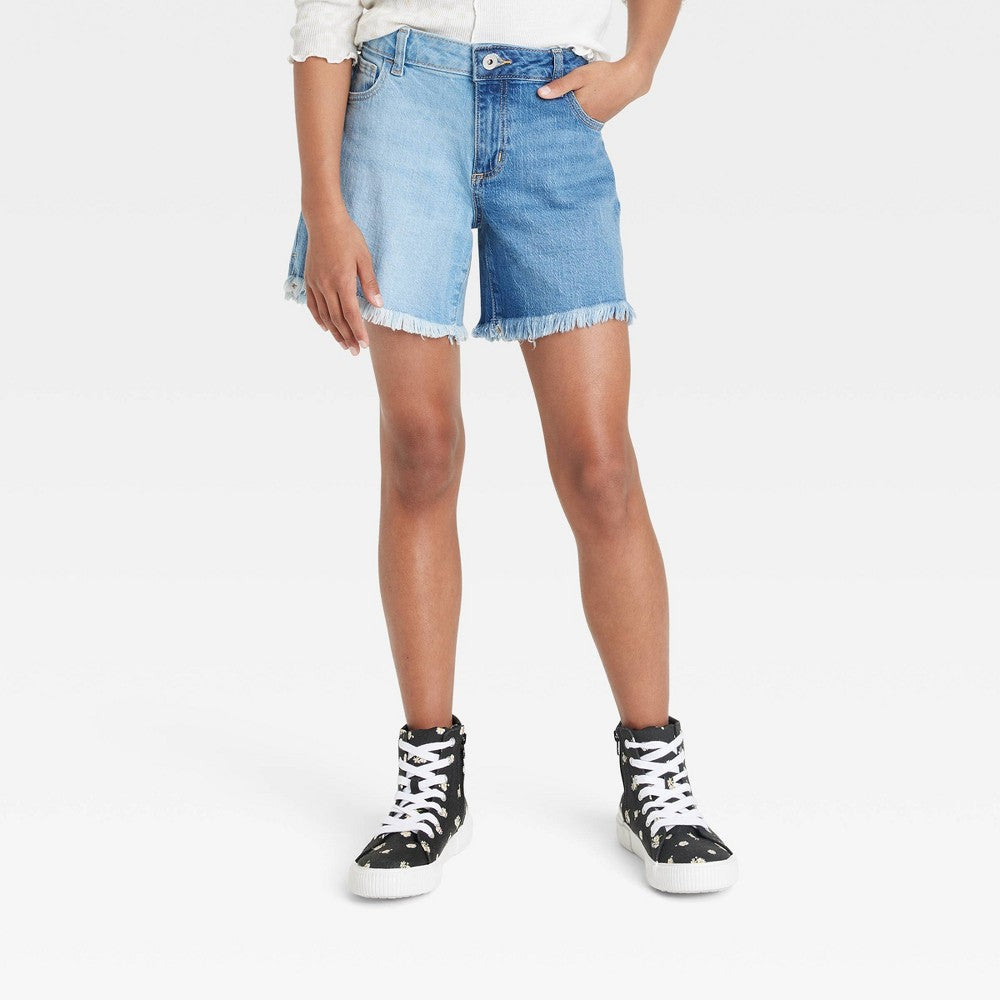 Girls' Bermuda Denim Shorts - Art Class™ Blue Denim XL