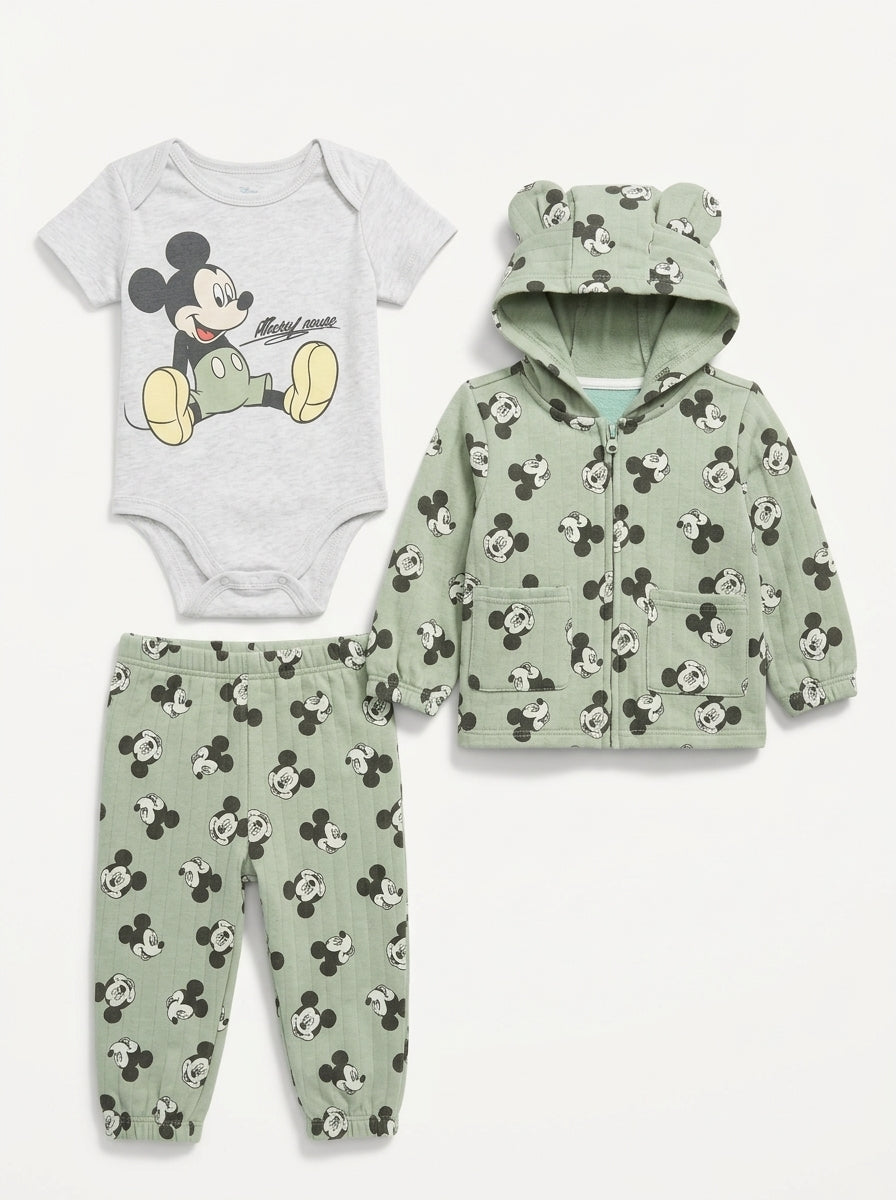 Disney Mickey Mouse Baby boy 3pack Outfit Set 12M