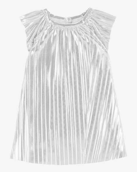 OshKosh B'gosh Toddler Girls' Shimmer Dress Silver, 18M