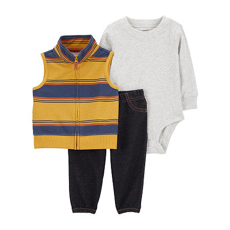 CARTERS Baby Boys 3-Pc. Pant Set, 18 Months, Yellow