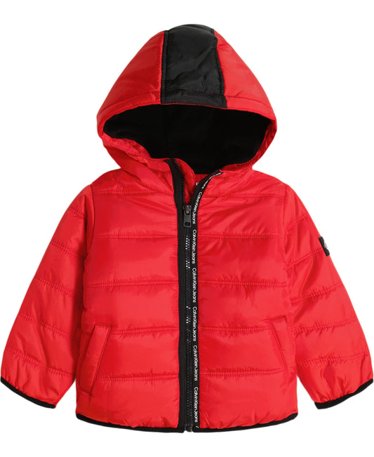 Calvin Klein Baby Boys Bubble Jacket - Racing Red