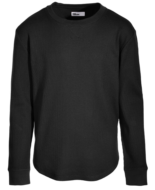 Epic Threads Big Boys Solid Thermal T-shirt - Deep Black