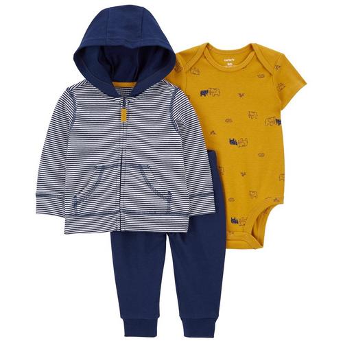 CARTERS Baby Boys 3-Pc. Pant Set, 12 Months, Blue