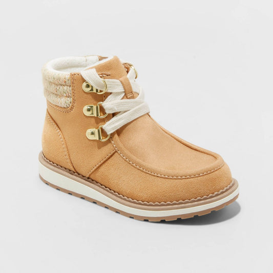Toddler Girls' Herbie Booties - Cat & Jack™ Cognac 10T