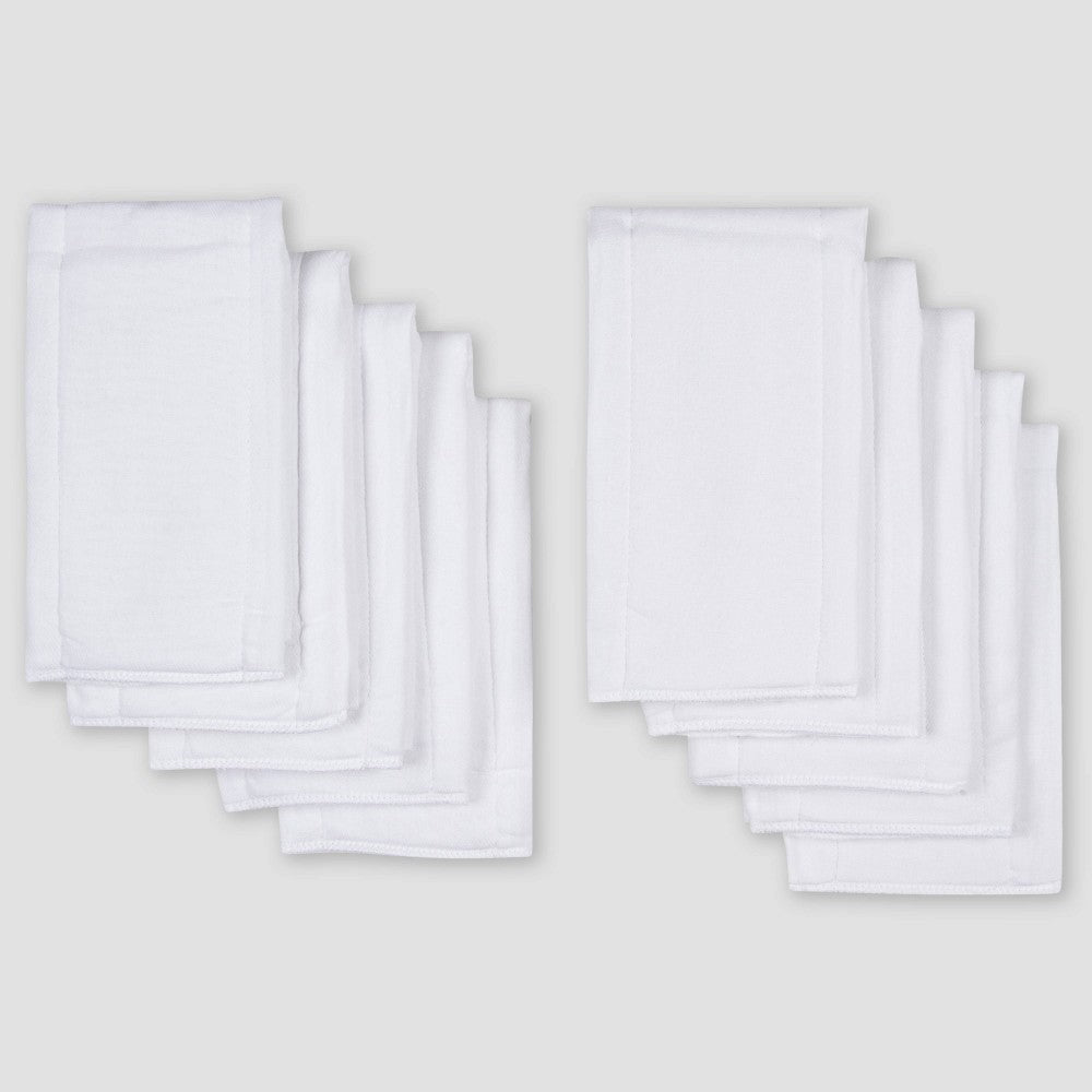 Gerber 10pk Gauze Prefold Diaper with Sponge Pad 14in.*20in