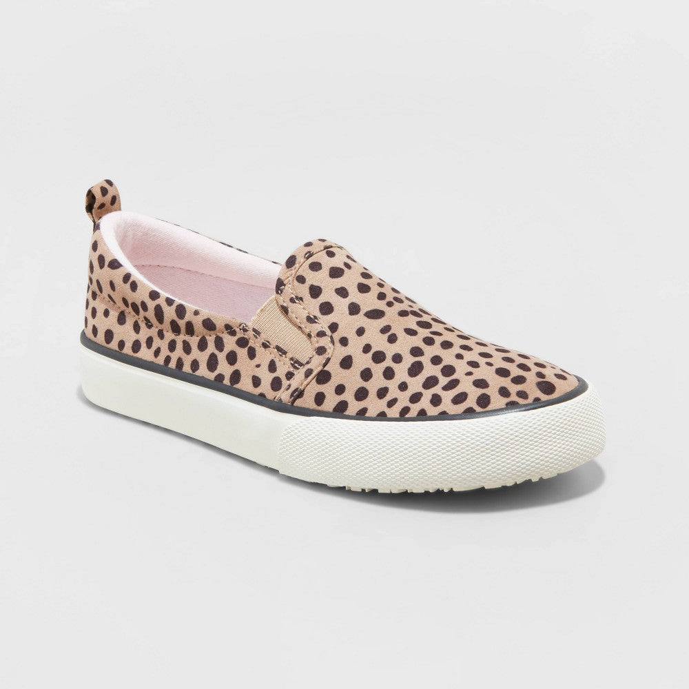Girls' Sariah Leopard Animal Print Slip-on Sneakers - Cat & Jack™ Casual Shoes