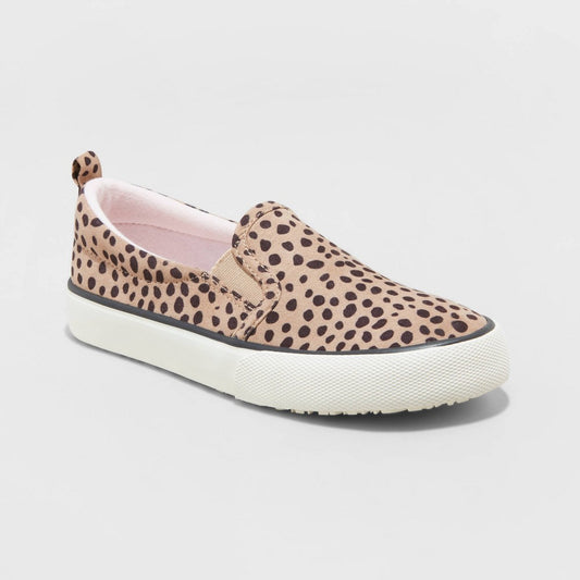 Girls' Sariah Leopard Animal Print Slip-on Sneakers - Cat & Jack™  Casual Shoes