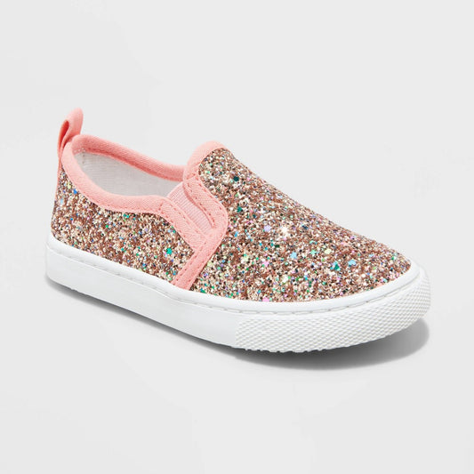 Toddler Girls' Madigan Slip-on Glitter Sneakers - Cat & Jack™  Casual Shoes