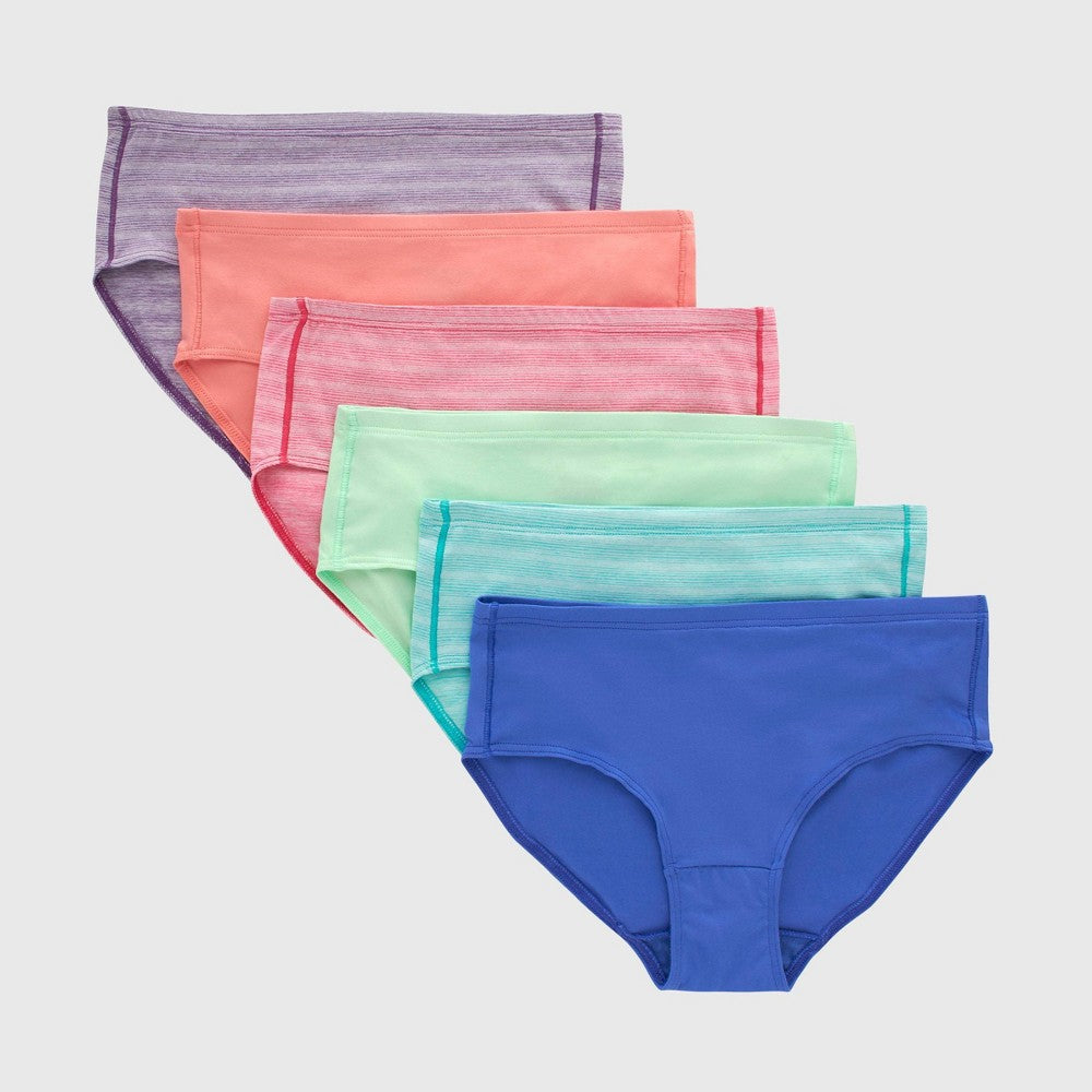 Hanes Premium Girls' Microfiber Briefs Size 14, 6-Pack