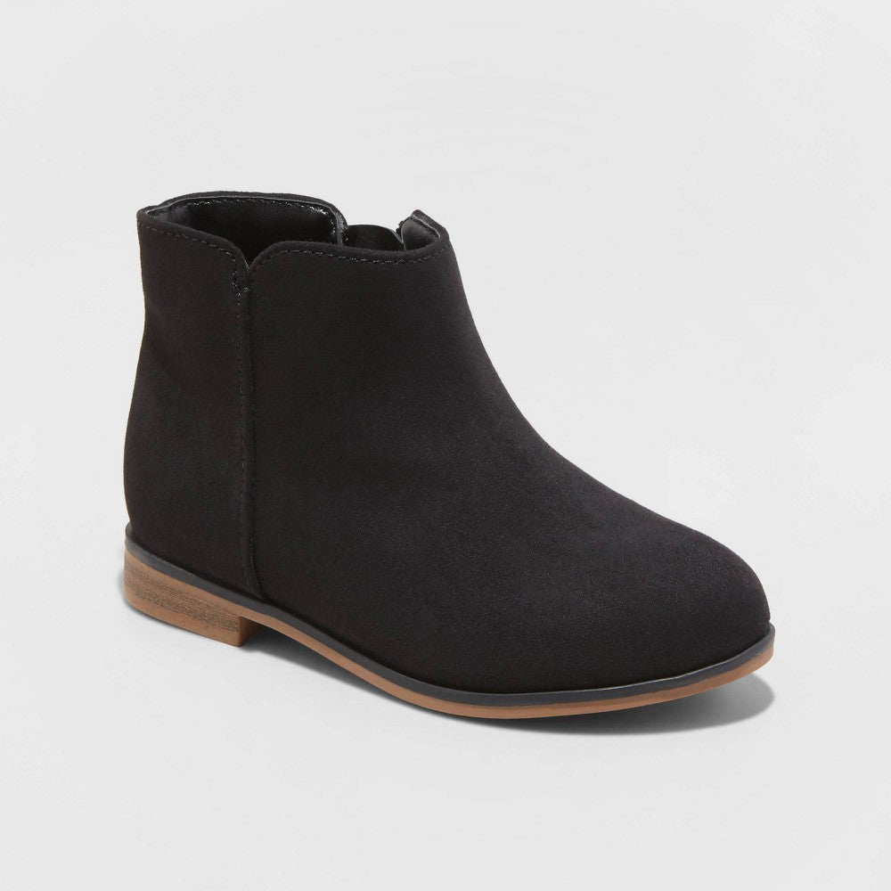 Cat & Jack Toddler Girls' Penelope Zipper Booties Black 5T