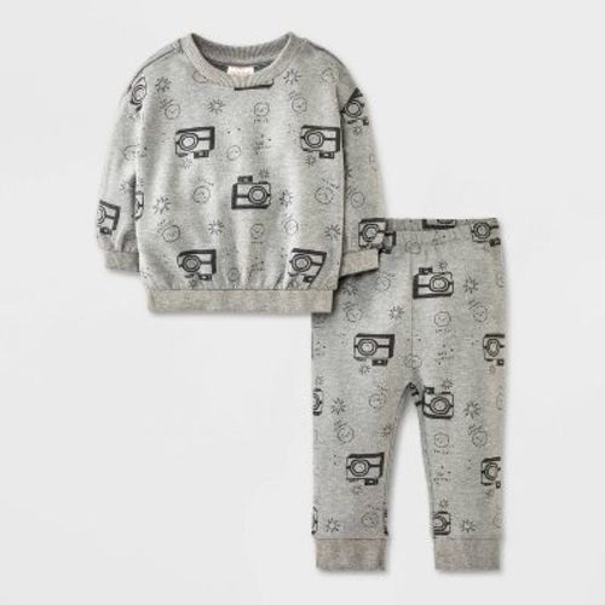 Cat & Jack Baby Boys' 2pc Fleece Set Gray
0-3M