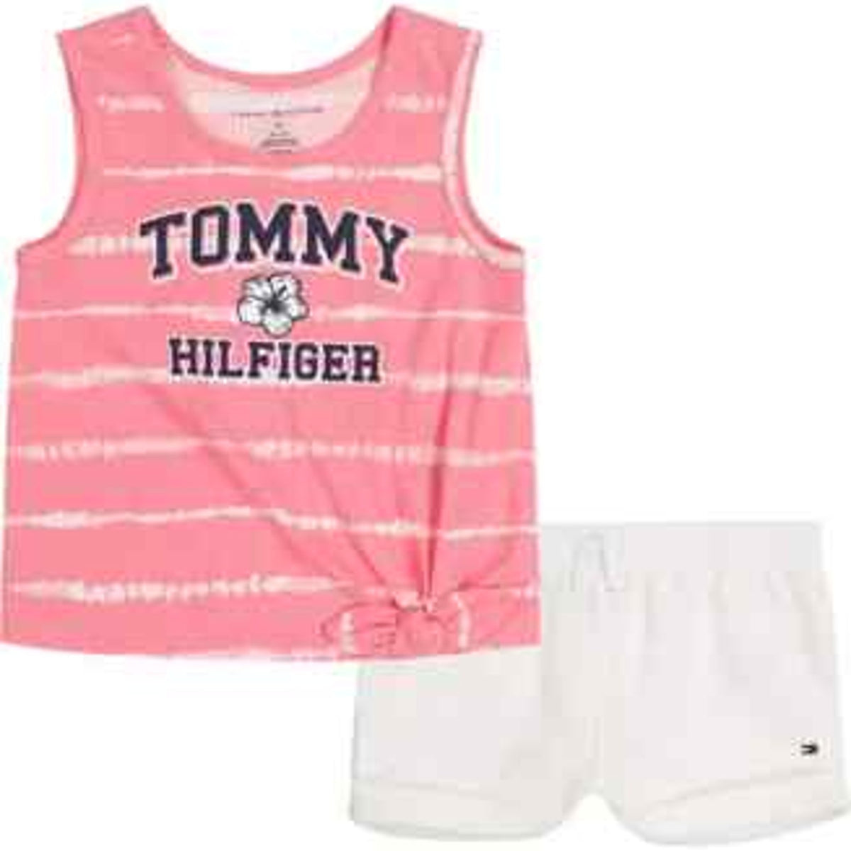 Tommy Hilfiger Girls' Tie-Front Tank & Rolled Cuff Shorts, Size 4
