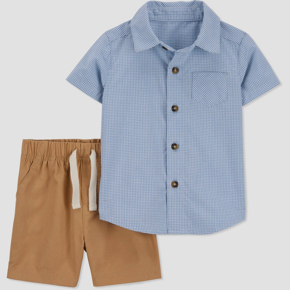 Carter's Just One You Baby Boys' Plaid Set - Size 6M