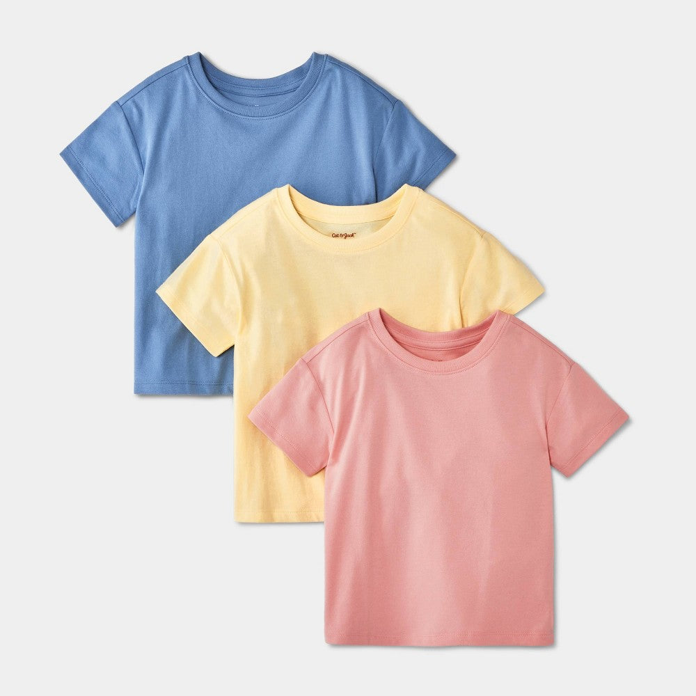Cat & Jack Toddler Girls' 3pk T-Shirts - Size 2T