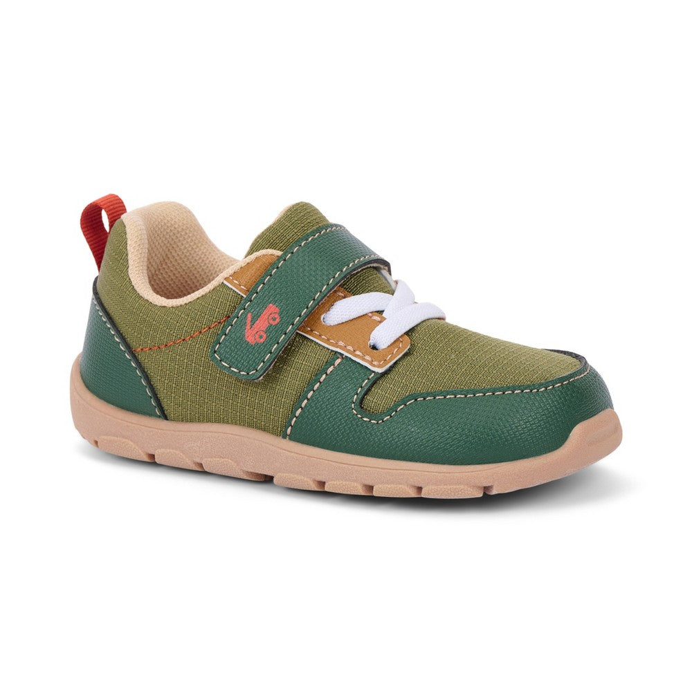 See Kai Run Basics Toddler Tenny Sneakers Olive Green 9T - Boys