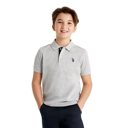Boys Short Sleeve Pique Polo Shirt Sizes M Boys