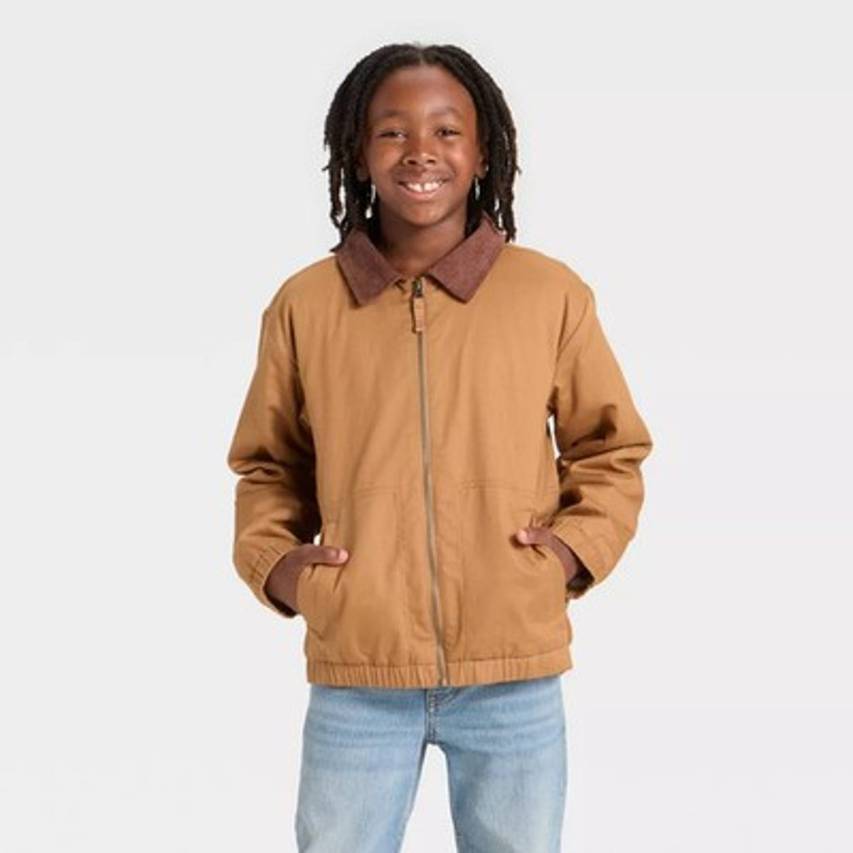 Cat & Jack Toddler Boys' Workwear Jacket Brown 5T