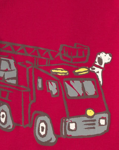 Carter's Toddler Boys' 4pc Fire Truck Pajamas - 2T