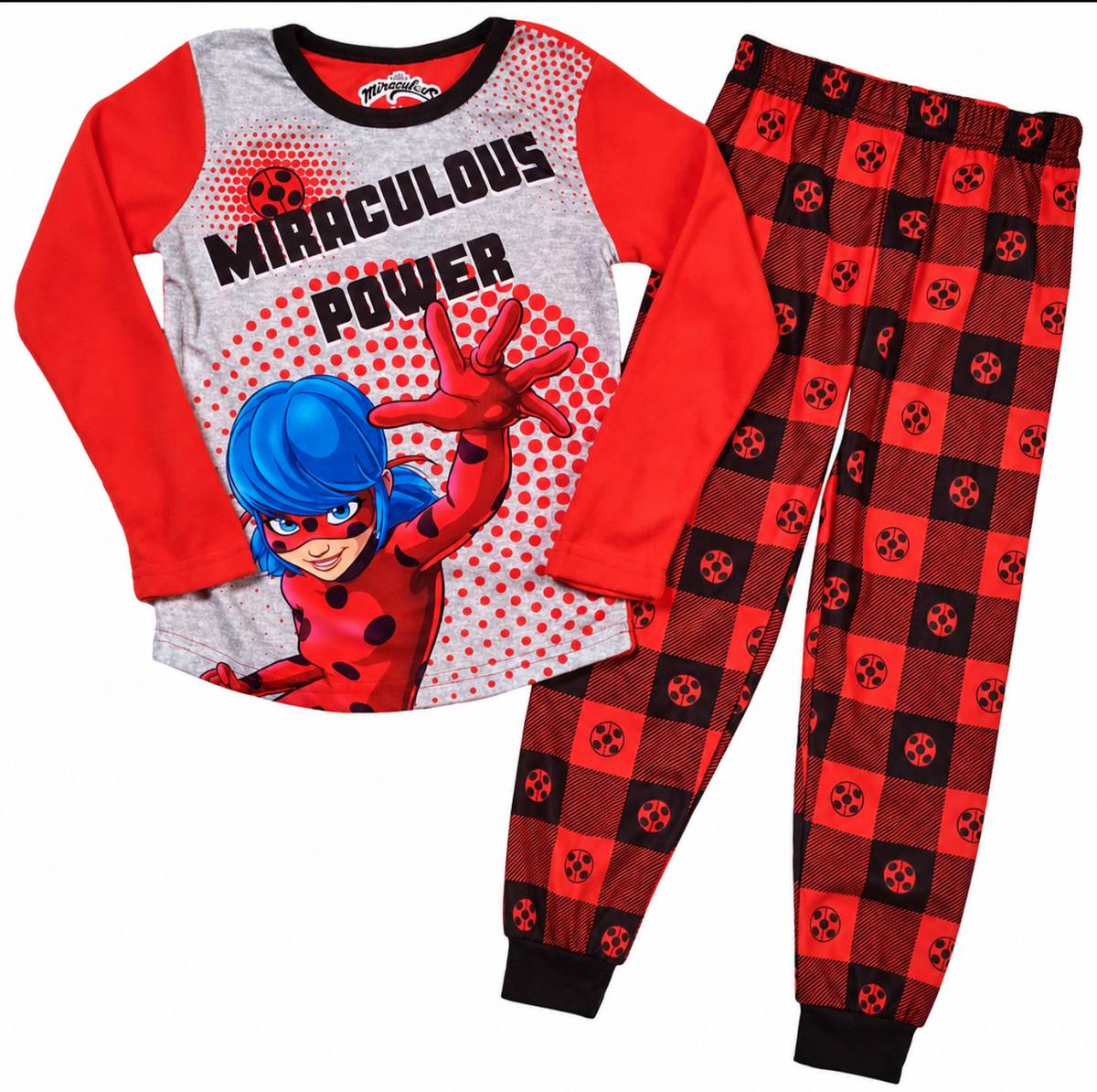 Girls 2pc Miraculous Joggers Pajama Set Size L girl