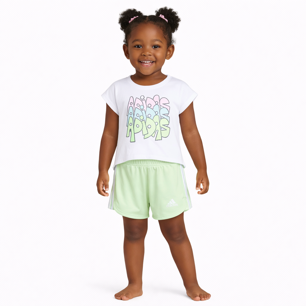 Adidas Toddler Girls 2-pc. Short Set, 3t, White