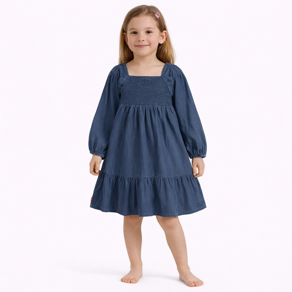 Levi's Long Sleeve Smocked Top Dress - Pacific Highway
