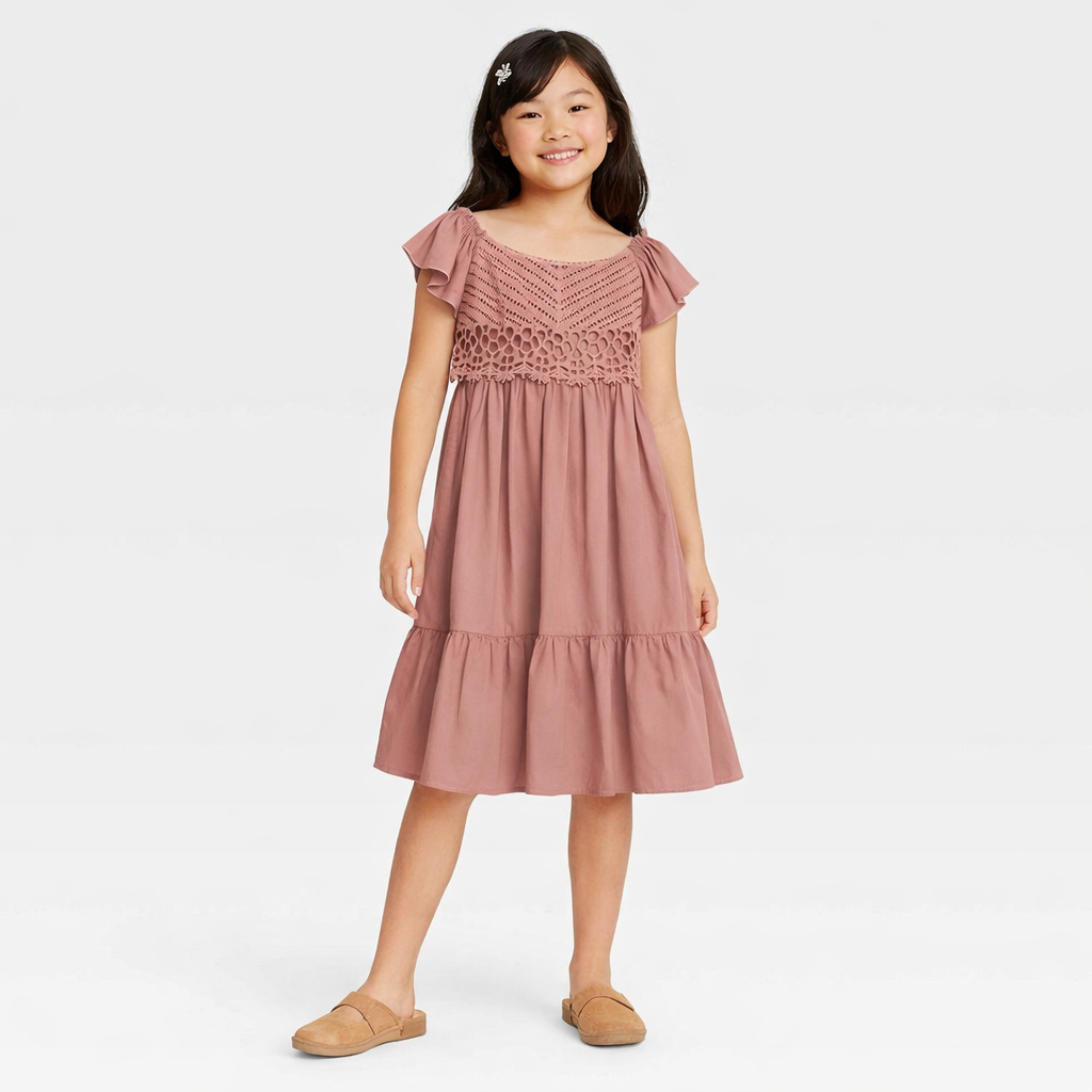 Speechless Babydoll Dress - Mauve