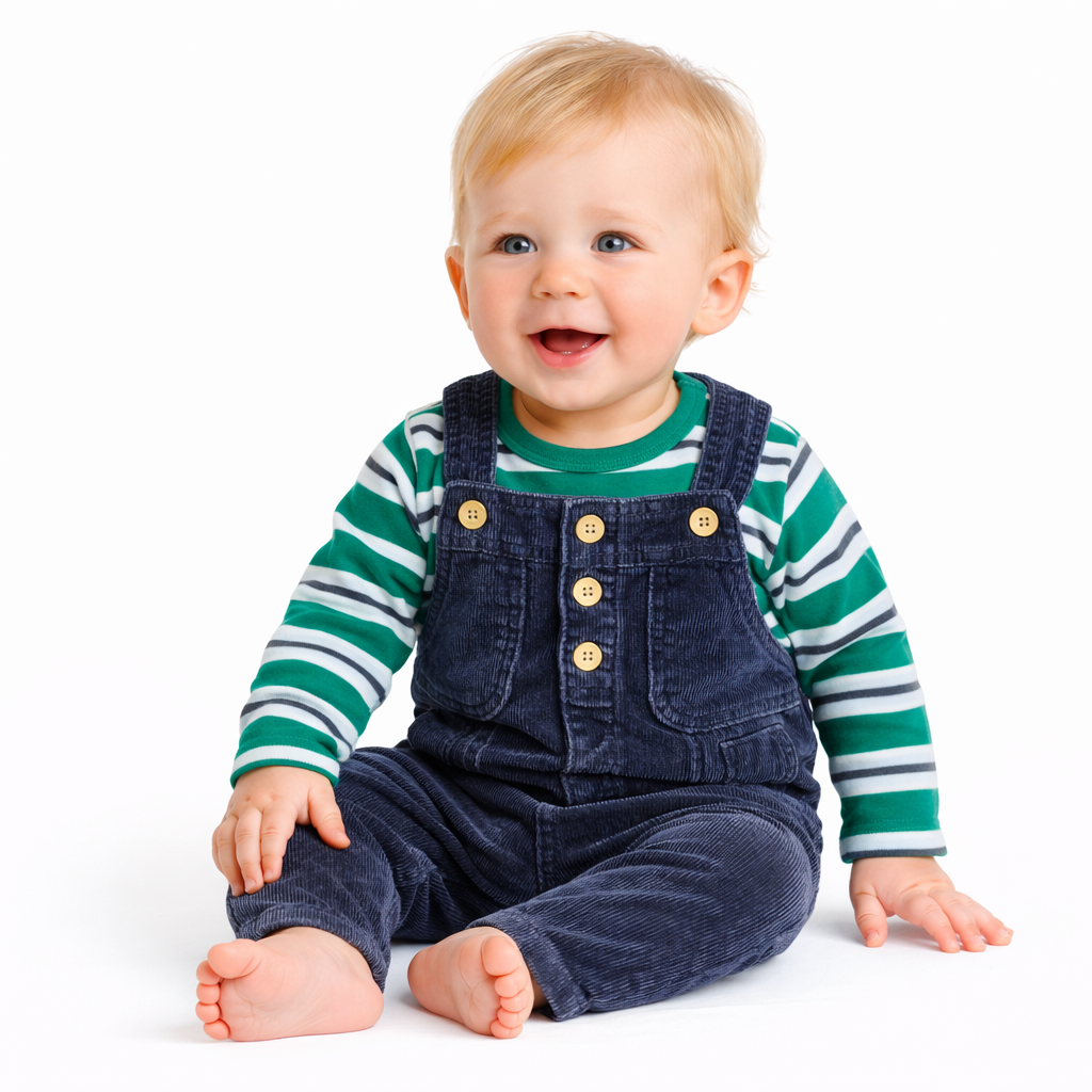 Baby Boys' Striped Suspender Top & Bottom Set - Cat & Jack™ Blue