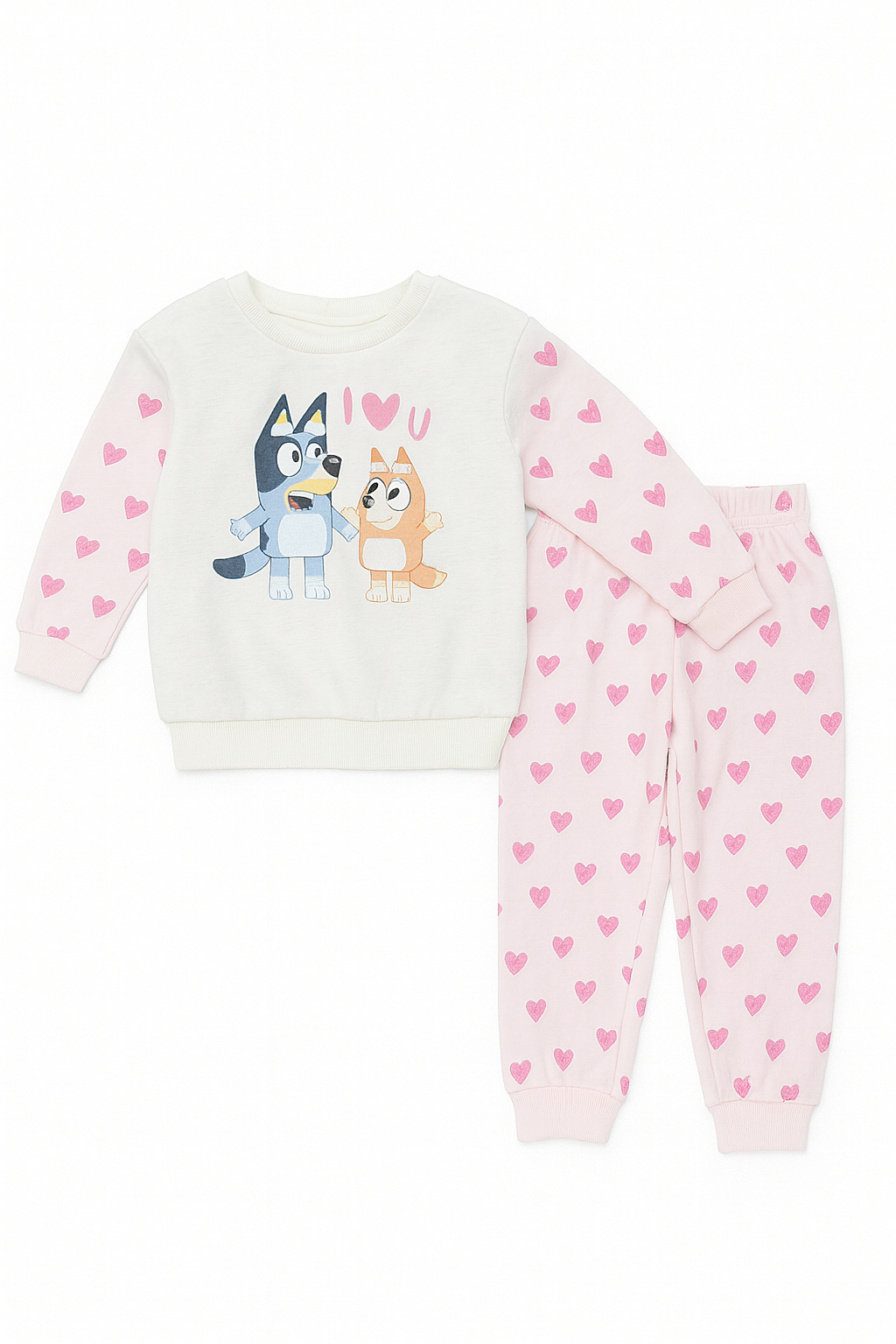 Bluey Kids Pink Heart Pajamas