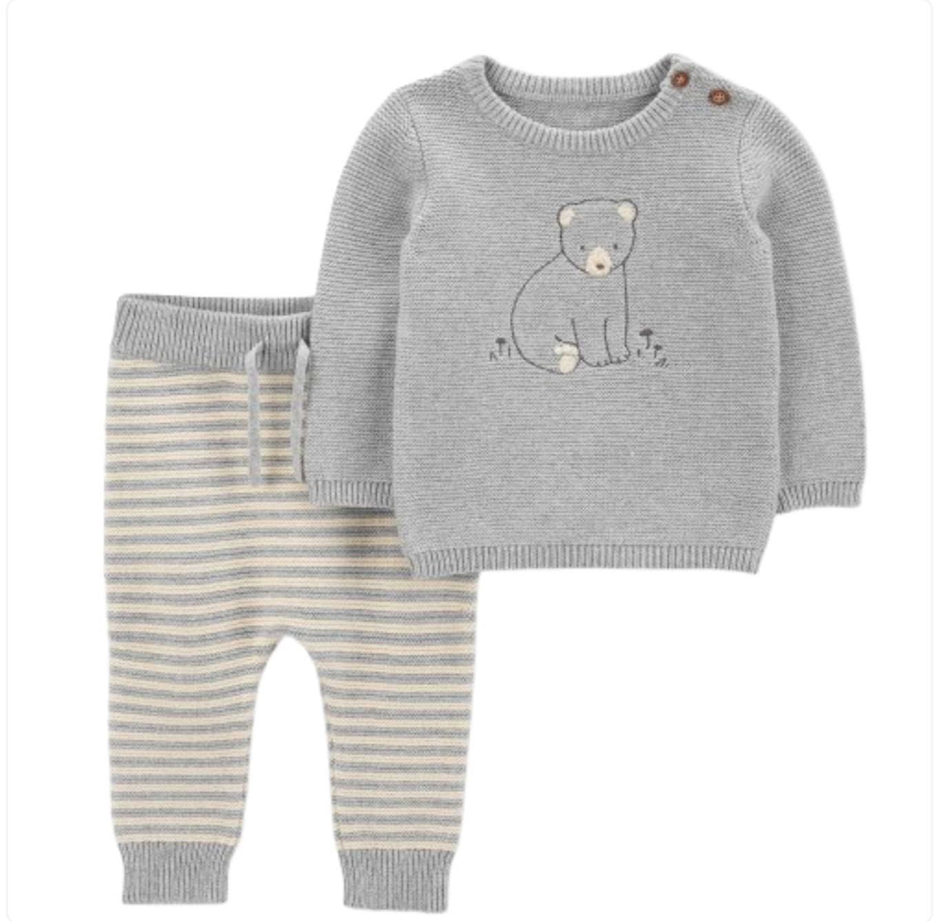 Carters Baby Boys Bear Striped Set