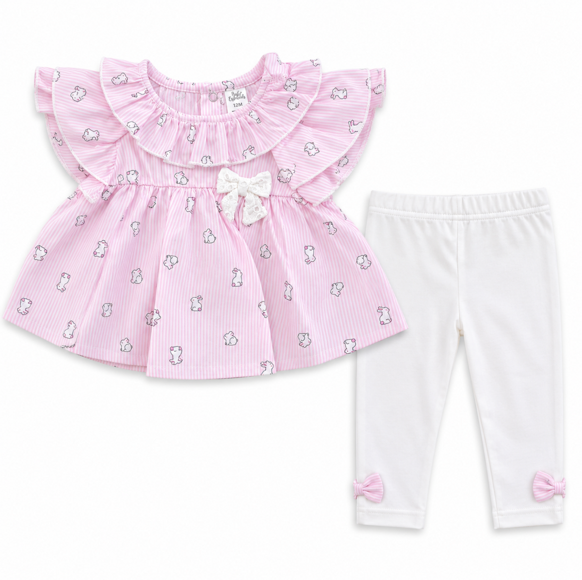 Baby essentials Baby Girl Pink Ruffle Outfit 2pc
12 Months