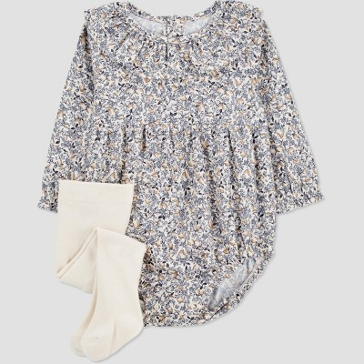 Carter's Just One You Baby Girls' 2pc Floral Romper with Tights - Blue