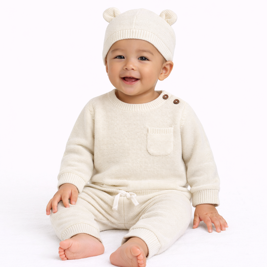 Carter's Baby Bear Top & Bottom Set - Cream