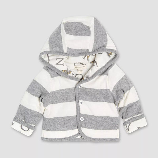 Burt's Bees Baby Bee Reversible Organic Cotton Puffer Jacket - Gray