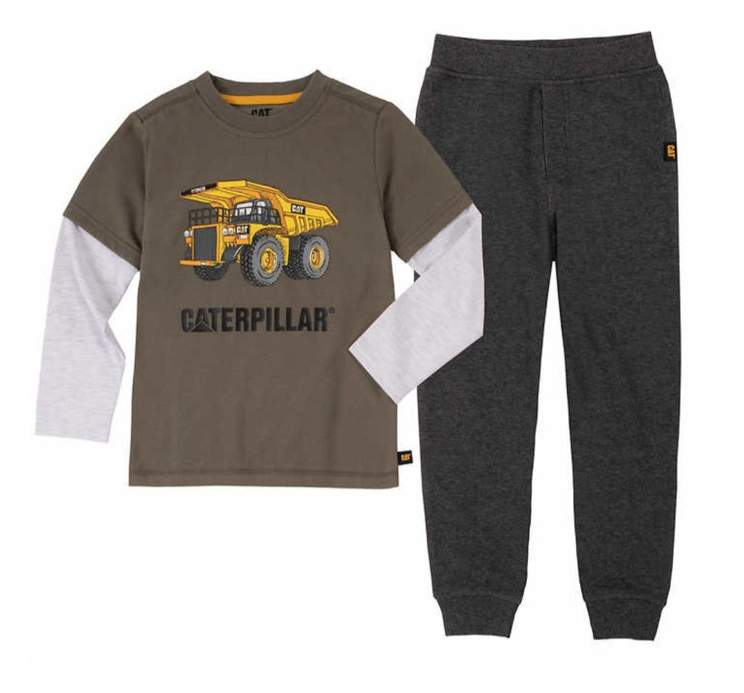 Caterpillar boys Truck Pajama Set 3T