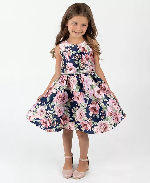 Rare editions Girls' Floral Party Dress 3T