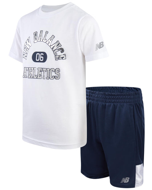 New Balance Boys Set - 2 Piece Shirt and Active Shorts 12M