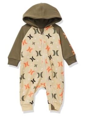 Hurley baby boys Hooded Romper 
9M