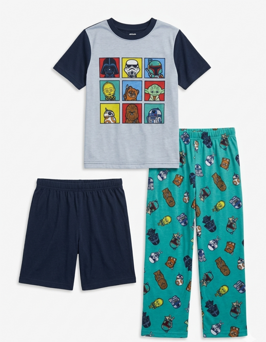 Star Wars Boys Pajama Set 3pc S