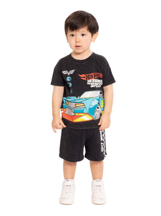 Hot Wheels Boys Tee and Matching Shorts 
2-Piece set 2T