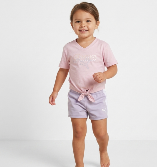 Puma Toddler girl Pink Shirt-Shorts Set 3T