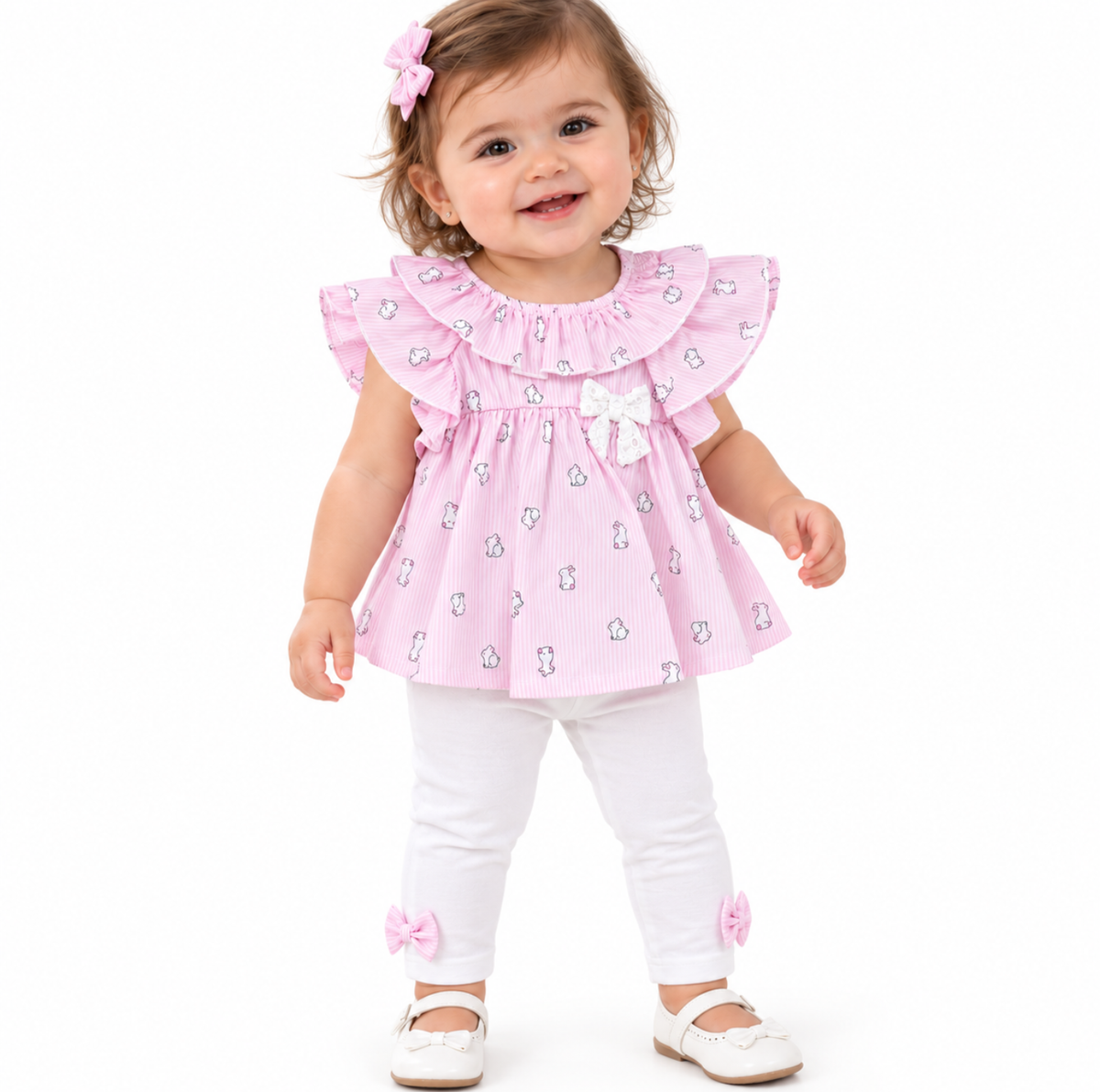 Baby essentials Baby Girl Pink Ruffle Outfit 2pc
12 Months