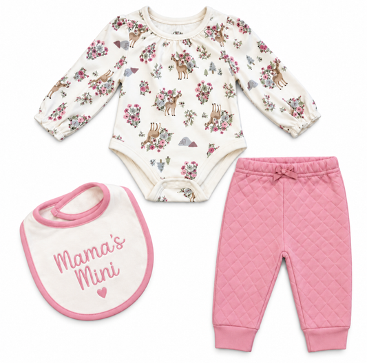 Baby essentials Baby girl Deer Outfit Set 3pc 3M
