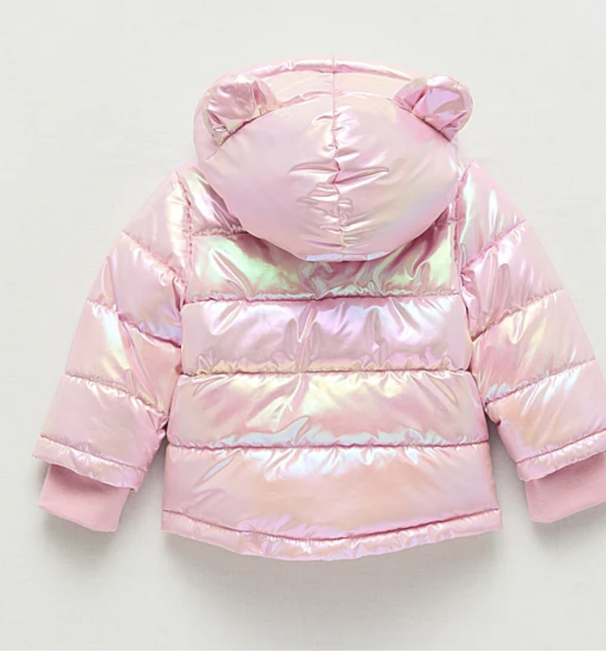 Okie dokie Pink Iridescent Hooded Jacket girl 5T