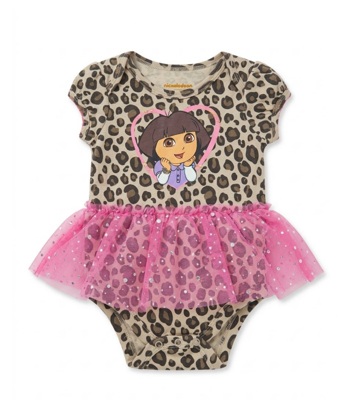 Nickelodeon Dora Leopard Tutu Onesie girl 3-6M