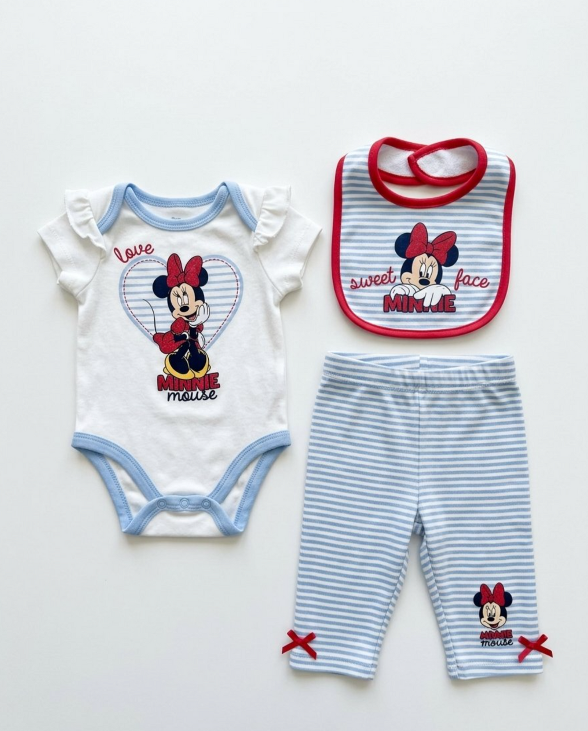 Disney Minnie Mouse Baby girl Set 3pc 0-3M