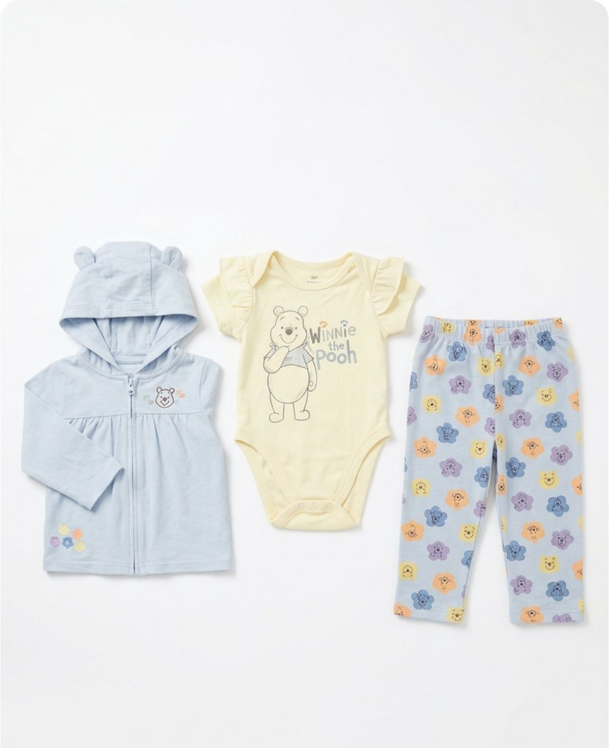 Disney Winnie the Pooh Outfit Set 3pc girl 24M